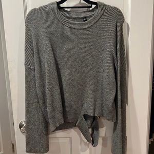 Long sleeve gray sweater flared sleeve with side rip! From Lord & Taylor.